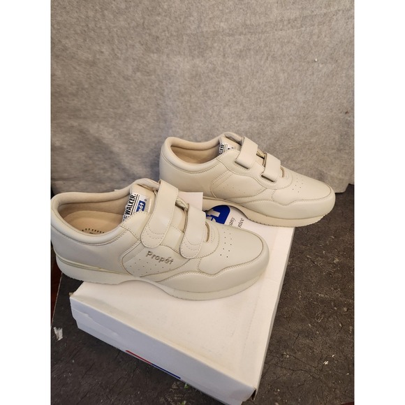 Propet Life Walker Strap Shoes Mens Size 13 White Leather Walking Sneakers M3705 - Picture 6 of 14